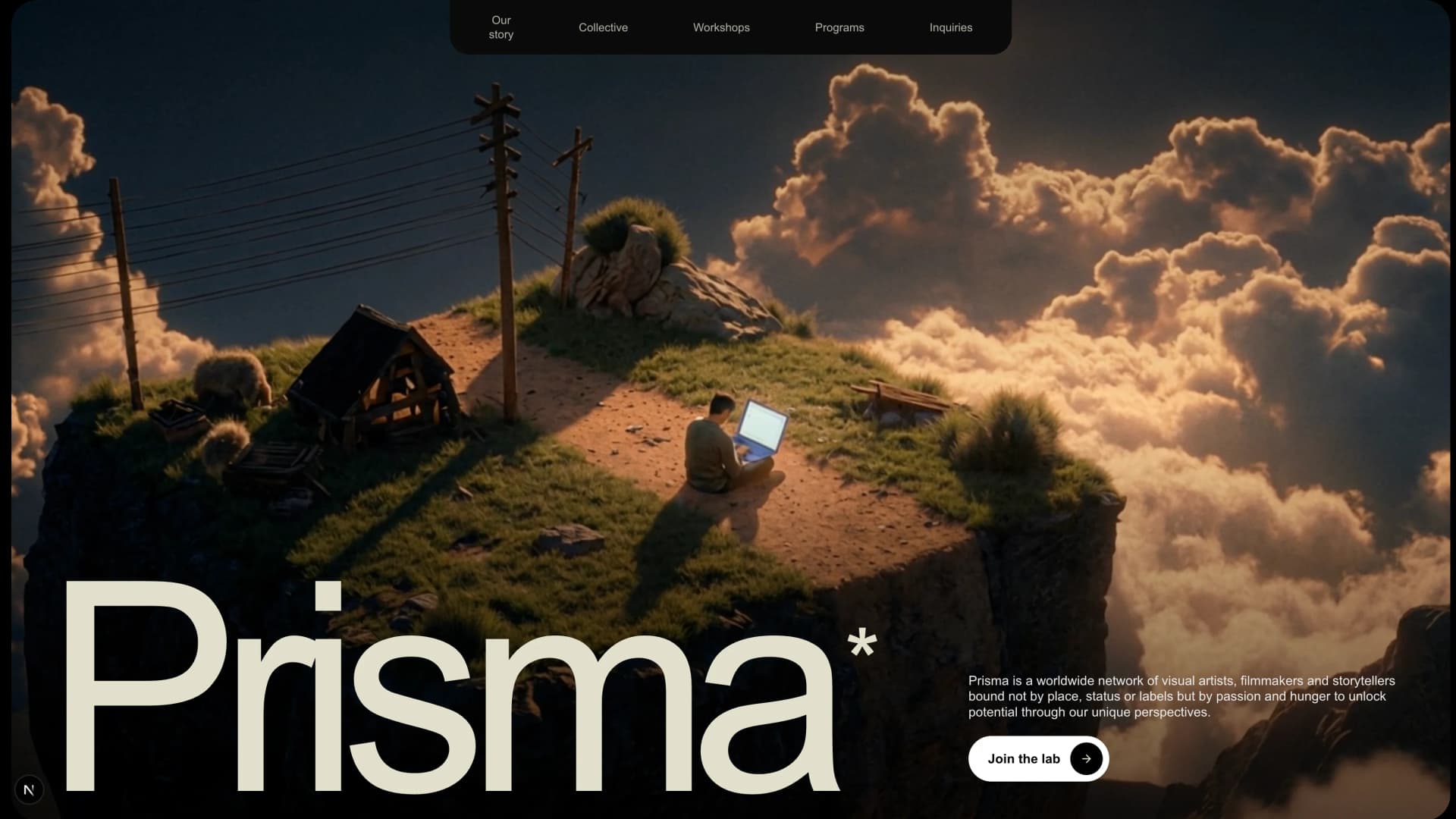 Prisma Cinematic Video Hero